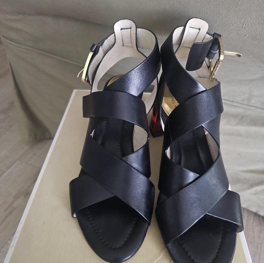 Michael Kors Black Strappy Heels - Picture 4 of 4